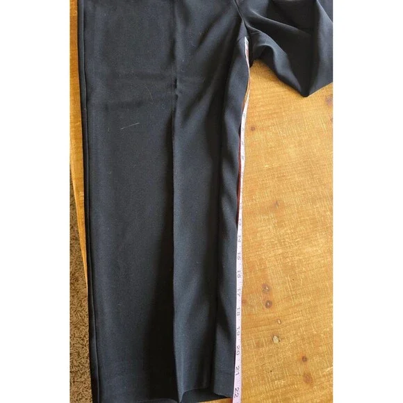 Joseph Ribkoff black wider leg pants with zipper and no buttons women's size 14 - Picture 6 of 9